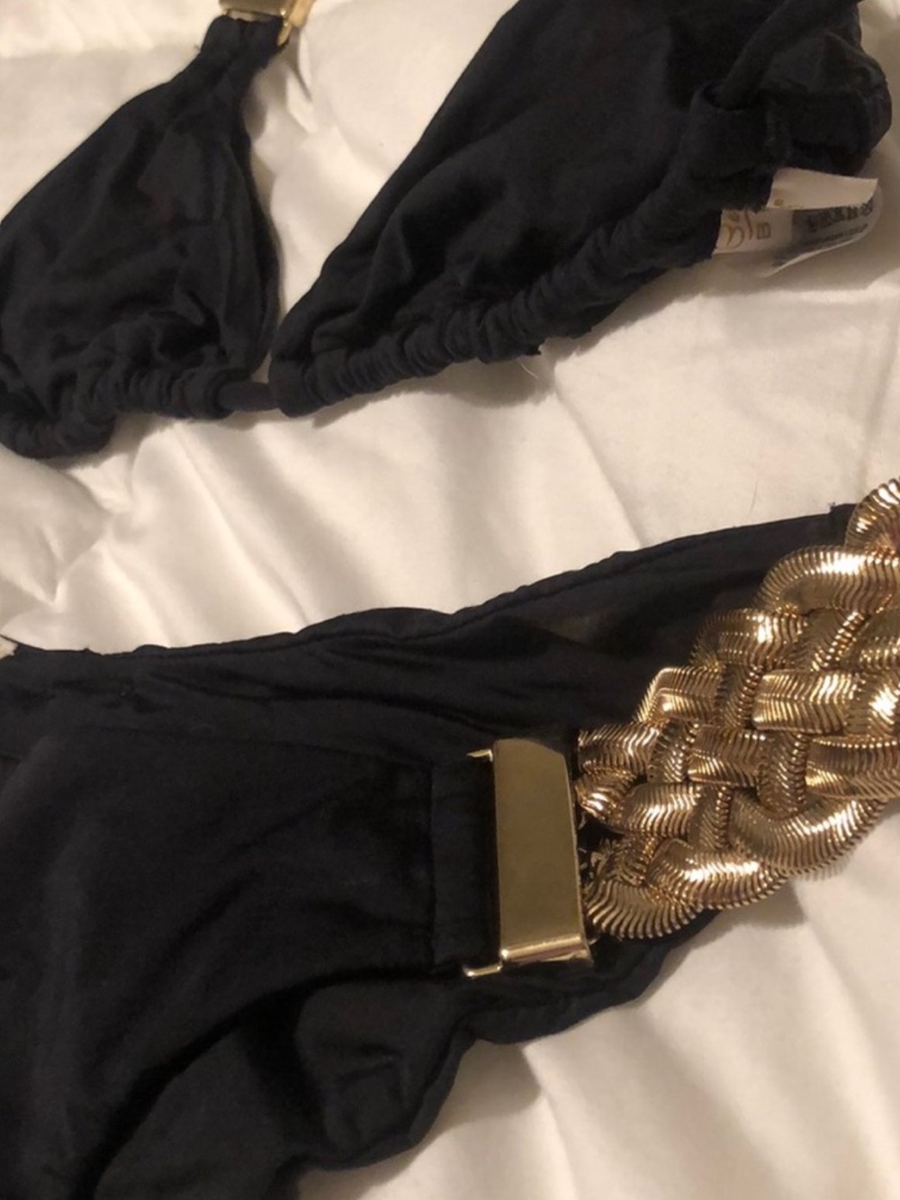 SALE!!!!!! Beach Bunny Black and Gold Bikini - Picture 4 of 6